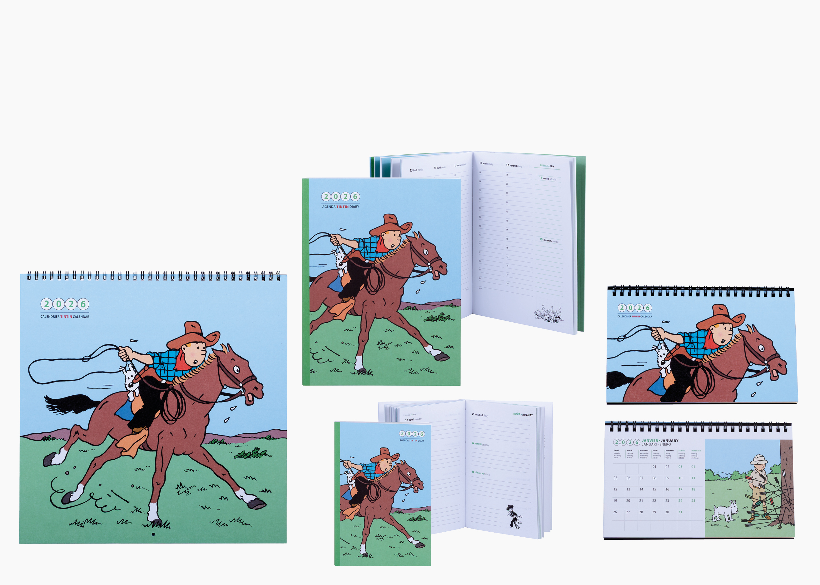 Calendar-diary 2026 Tintin stationary